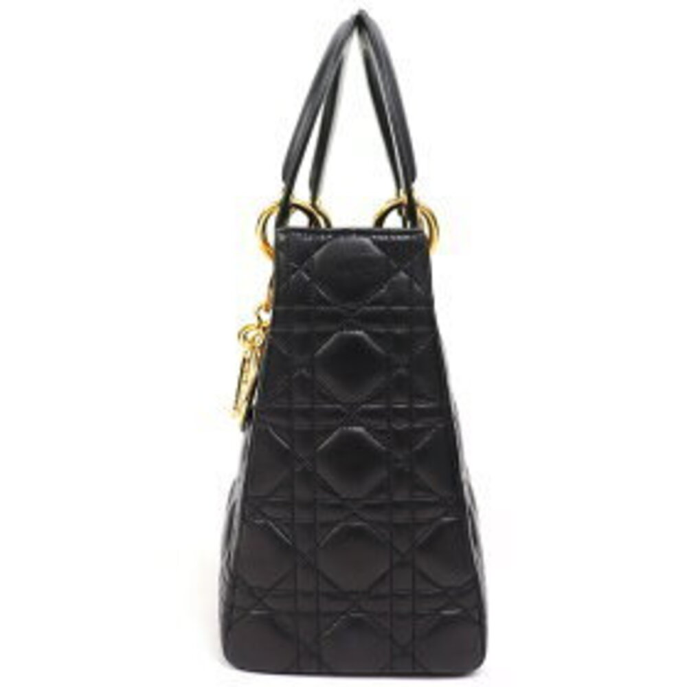 Dior Lady Classic Handbag Cannage Stitch Black Lambskin LADYDIOR Noir Black - Picture 5 of 7